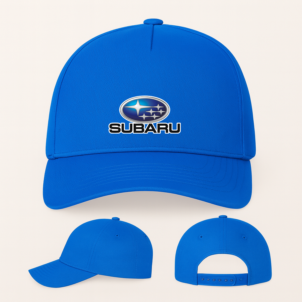 Subaru Car Five Panel Twill Snapback Cap